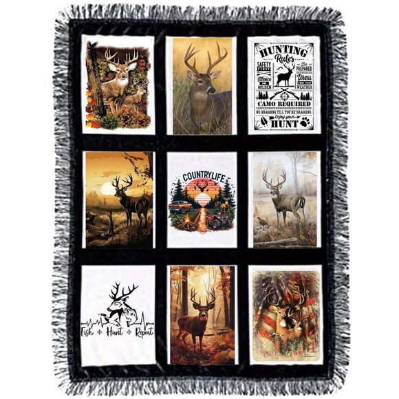 Deer Wildlife Blanket 9 Custom Photo Throw Blanket - Picture 1 of 3